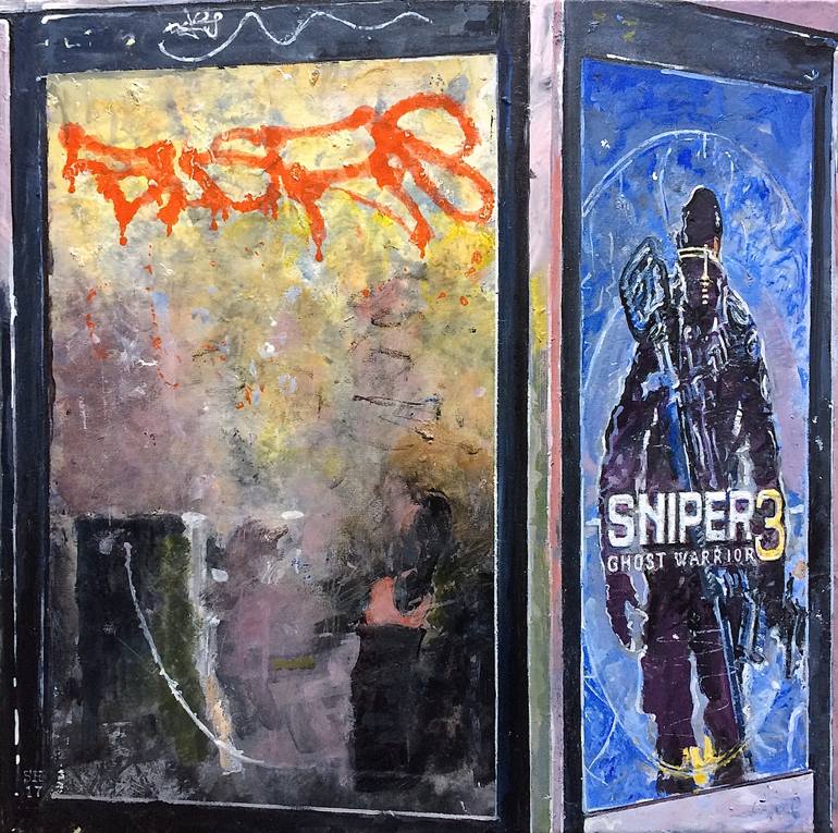 770x765 Saatchi Art Sniper Painting By Simon Hopkinson - Sniper Painting