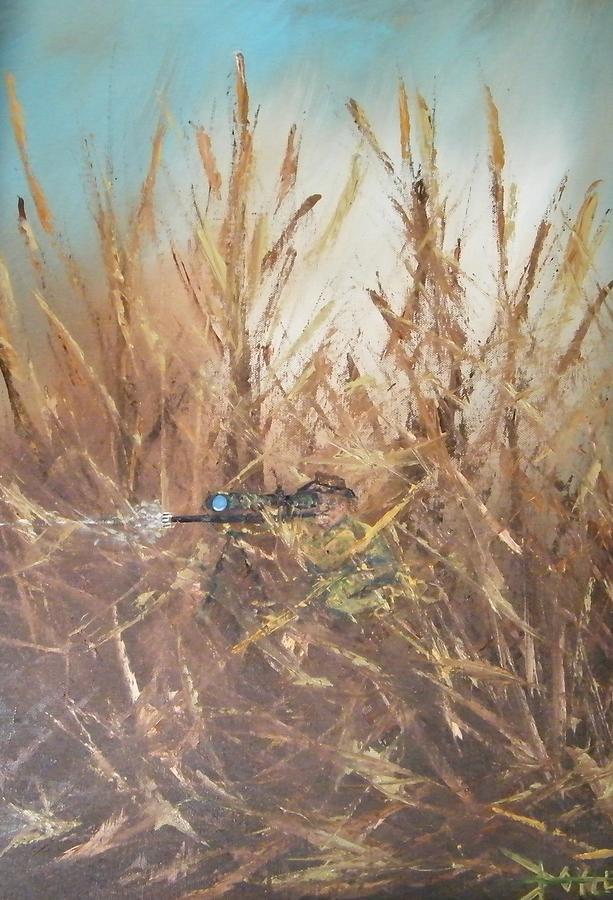 613x900 Sniper Painting By Larry Doyle - Sniper Painting