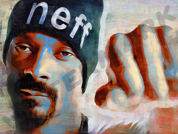 570x428 Snoop Dogg Art Print Rapper Oil Painting Poster Lff0187 - Snoop Dogg Painting