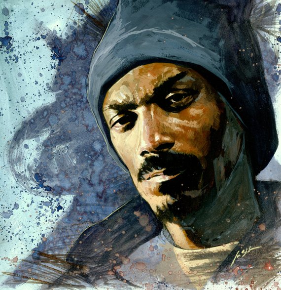 570x587 Snoop Dogg Original Painting - Snoop Dogg Painting