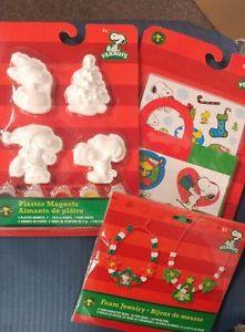 221x300 Snoopy Christmas Crafts ( Painting, Beads, Stickers) Ebay - Snoopy Christmas Painting