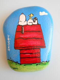 236x314 Peanut Characters Painted On Stones Rock Ideas - Snoopy Painting