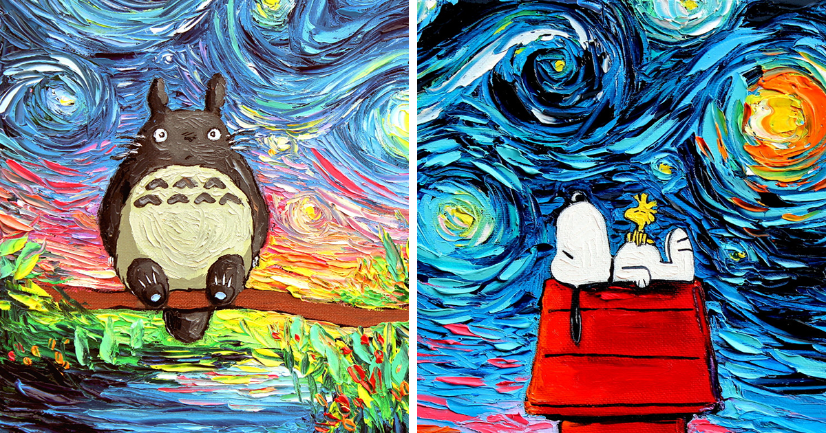 1200x630 Artist's Painting Gets Mistaken For A Van Gogh, So She Creates - Snoopy Painting