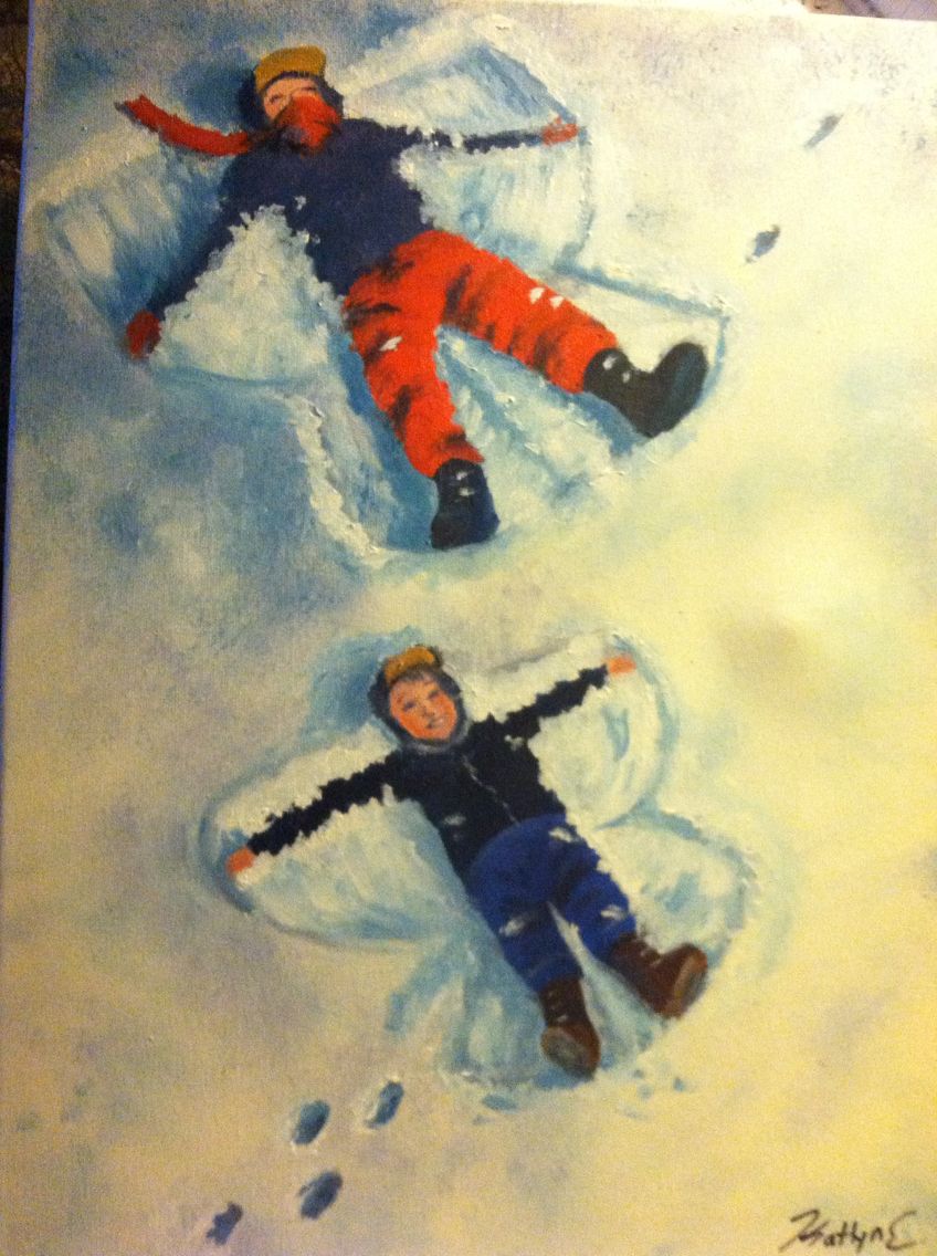 848x1136 Snow Angels Painting My Paintings Snow Angels - Snow Angel Painting