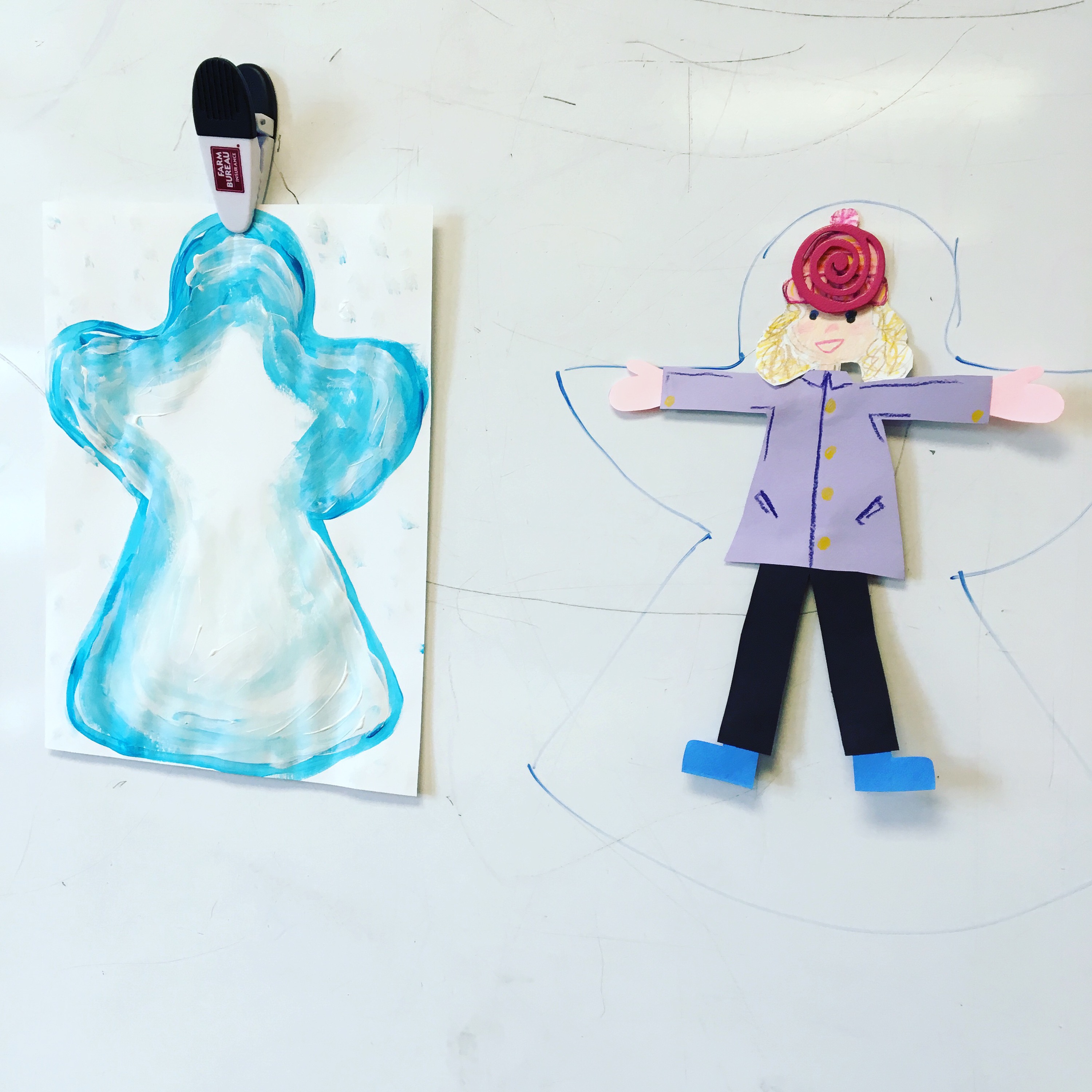 3000x3000 Third Grader Snow Angels Tinyartroom - Snow Angel Painting