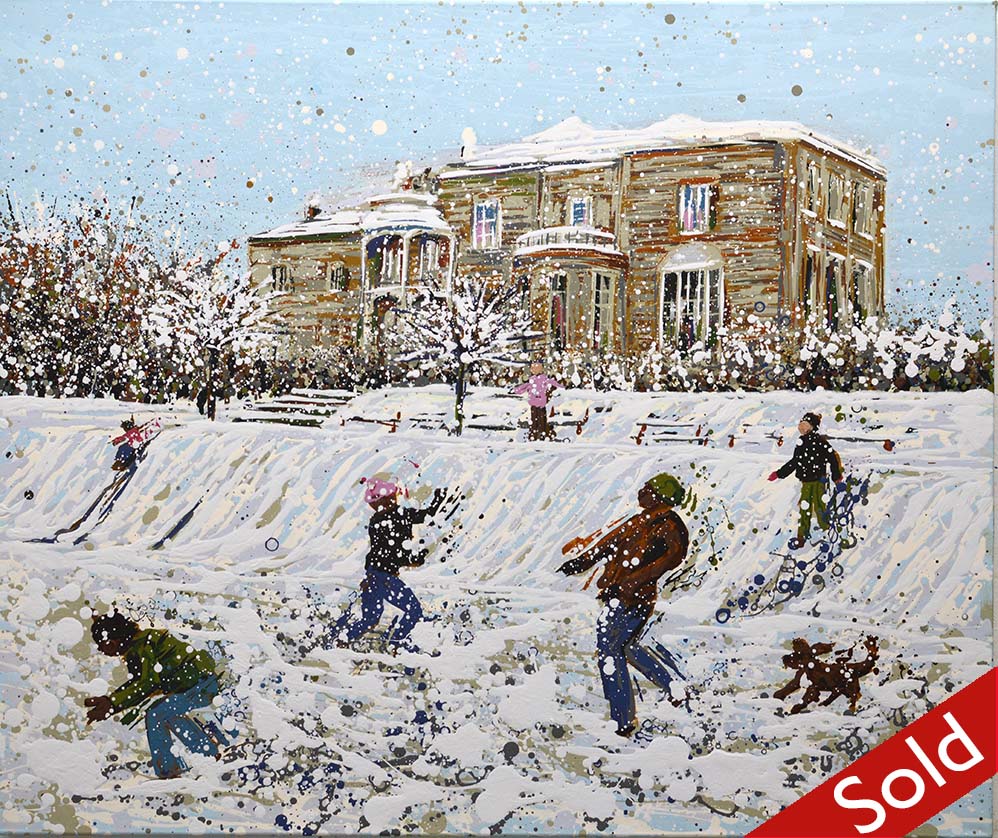 998x838 Original Painting - Snow Day Painting