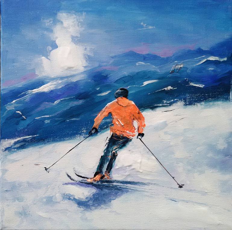 770x764 Saatchi Art Snow Day Painting By Shaban Bamerni - Snow Day Painting