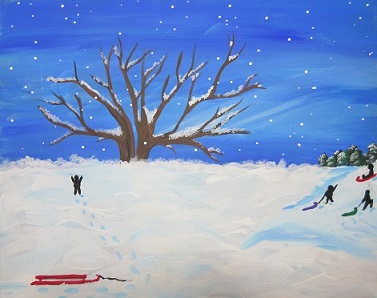 377x298 Snow Day - Snow Day Painting