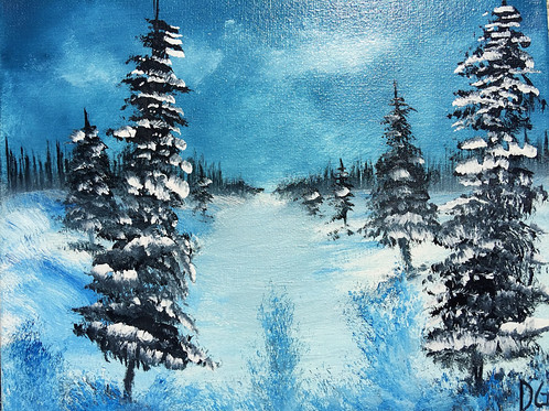 Snow Day Painting at PaintingValley.com | Explore collection of Snow ...