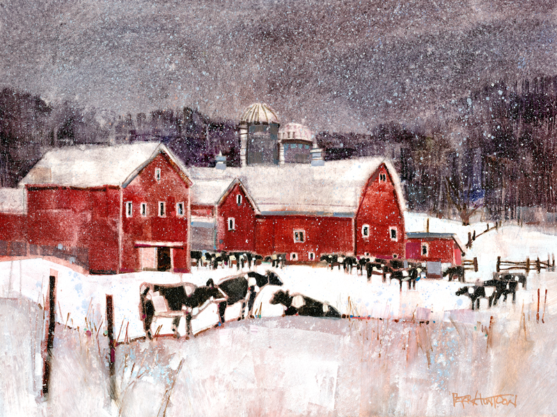 800x600 Snow Day A Painting By Vermont Artist Peter Huntoon - Snow Day Painting