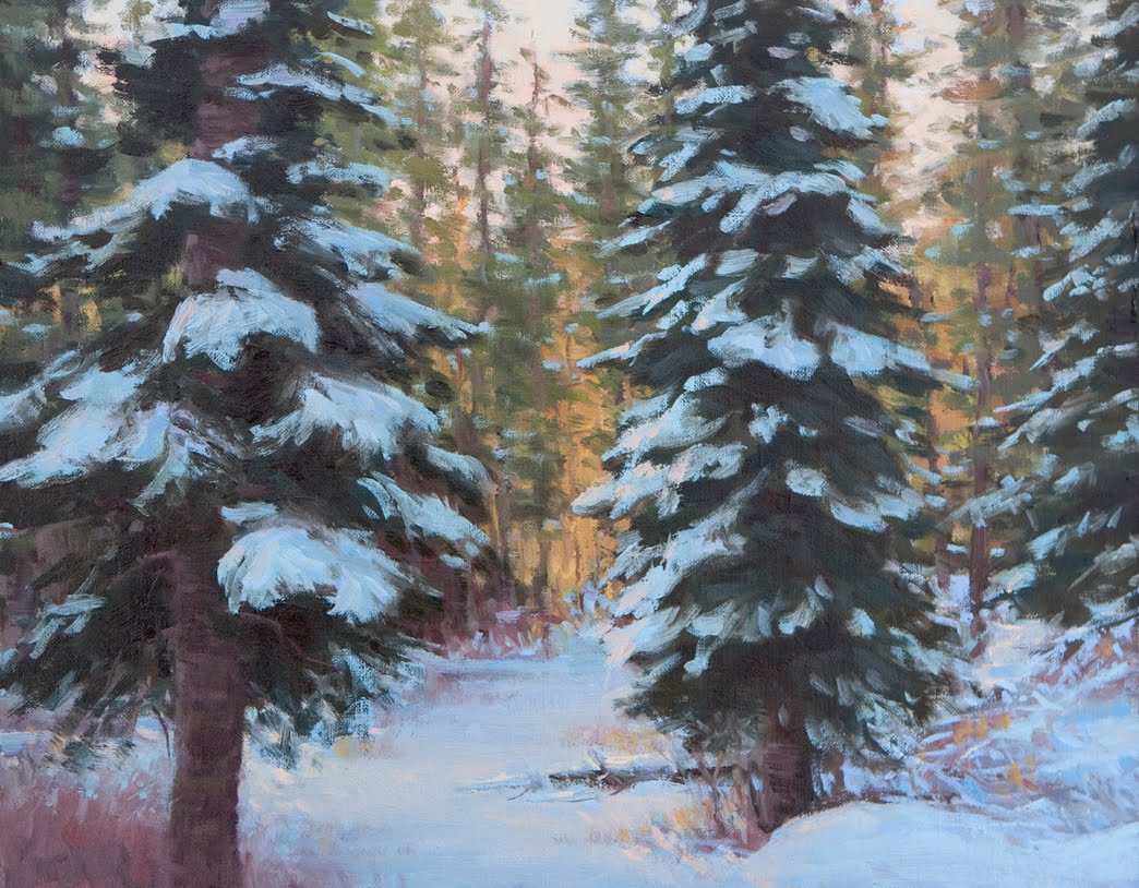1044x814 Calahan Fine Art Blog Snowy Forest - Snow Forest Painting