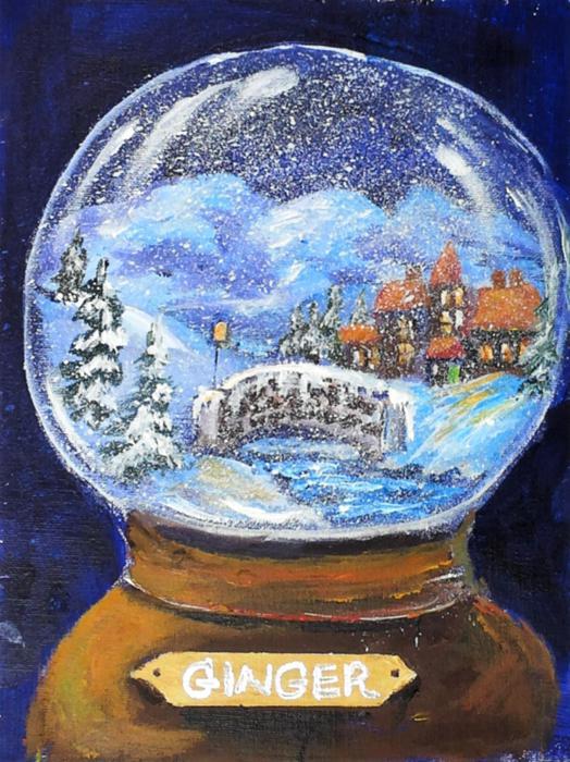 524x700 Snow Globe - Snow Globe Painting
