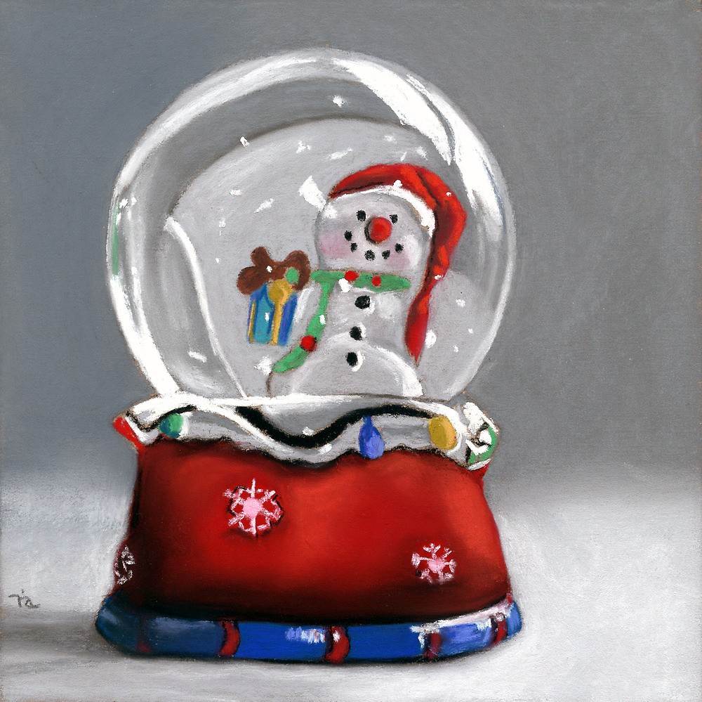 1000x999 Snow Globe - Snow Globe Painting