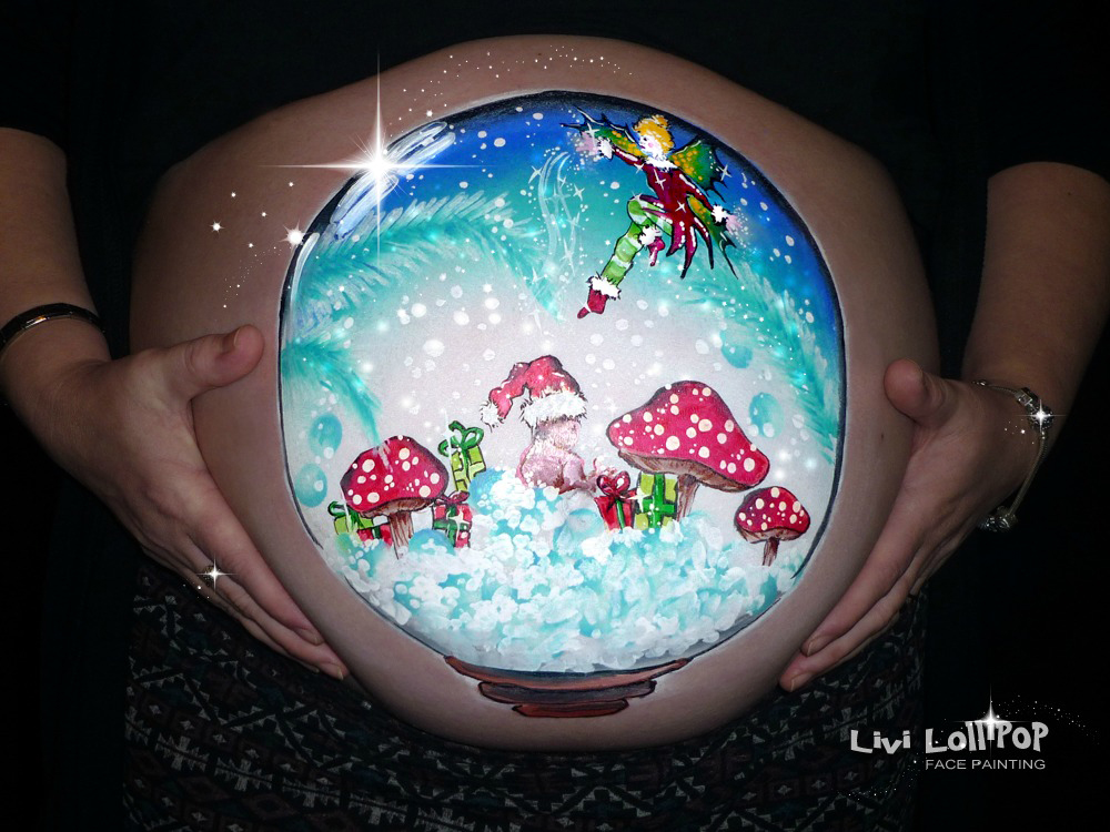 1000x750 Face Painting Leicester To London - Snow Globe Painting