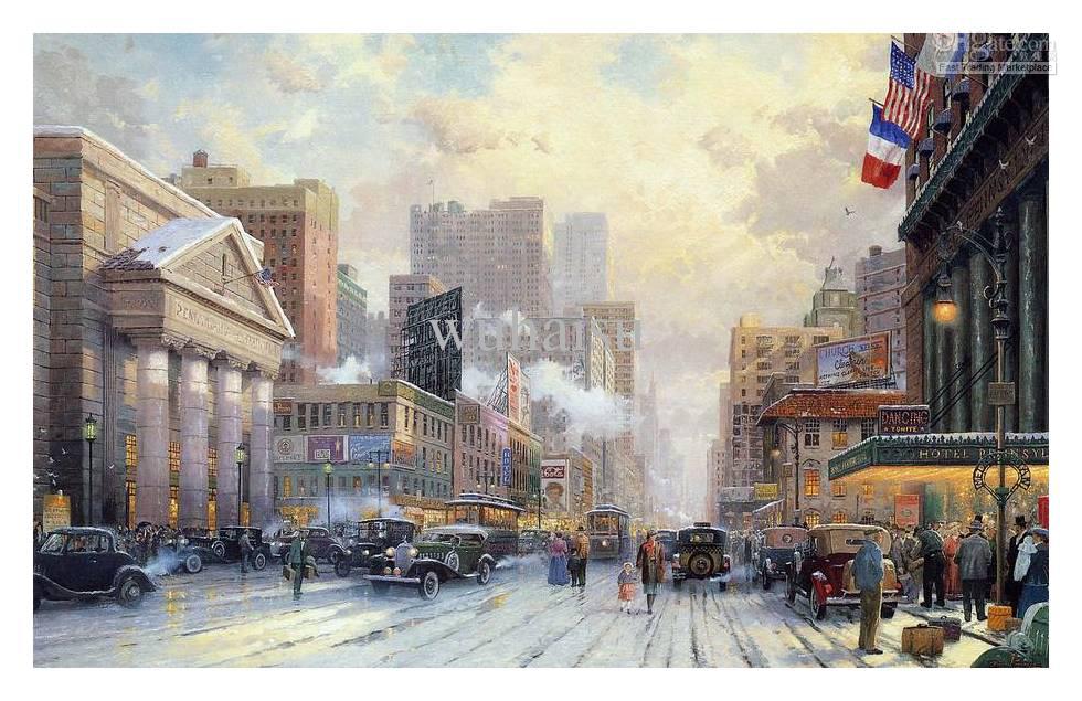 Snow In New York Painting
