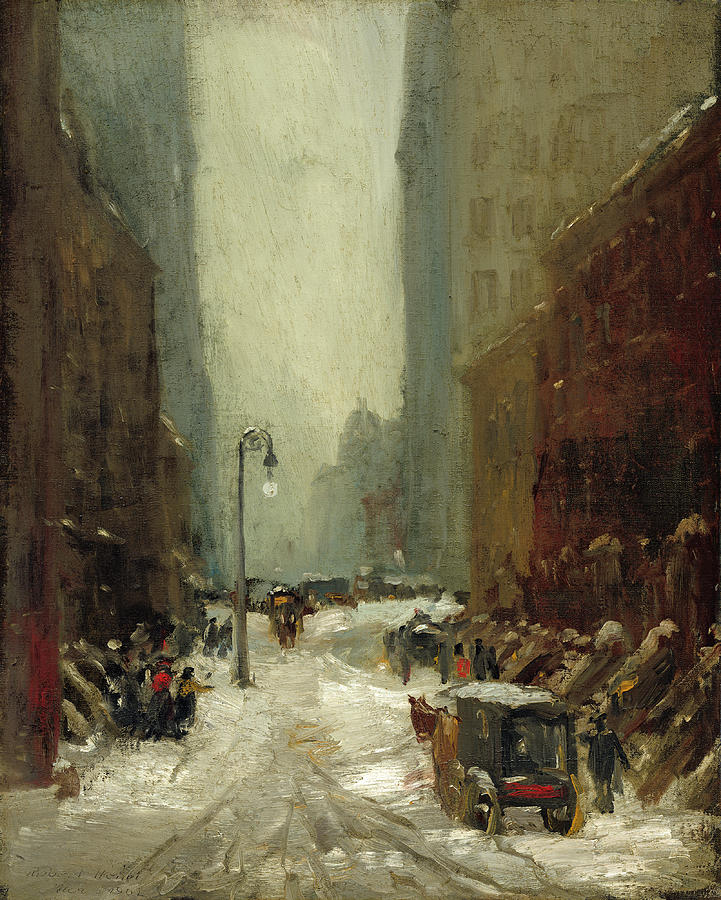 721x900 Snow In New York Painting By Robert Henri - Snow In New York Painting