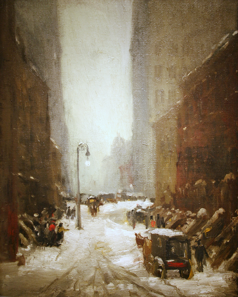 820x1024 Snow In New York By Robert Henri Snow In New York, 1902 - Snow In New York Painting