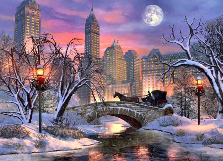 450x324 Christmas Eve In New York F2cmp - Snow In New York Painting