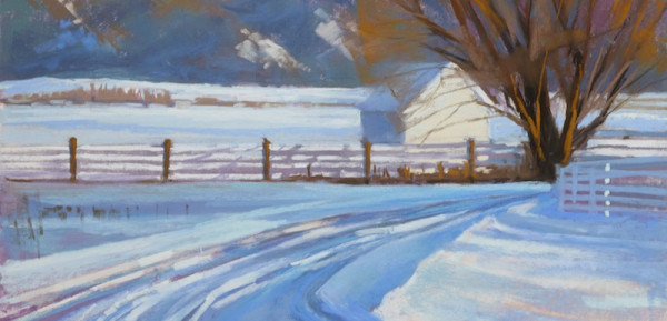 600x289 Painting Landscapes In Pastel Snow - Snow Landscape Painting