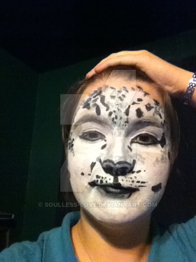 400x533 Snow Leopard Face Paint By Soulless Love - Snow Leopard Face Painting