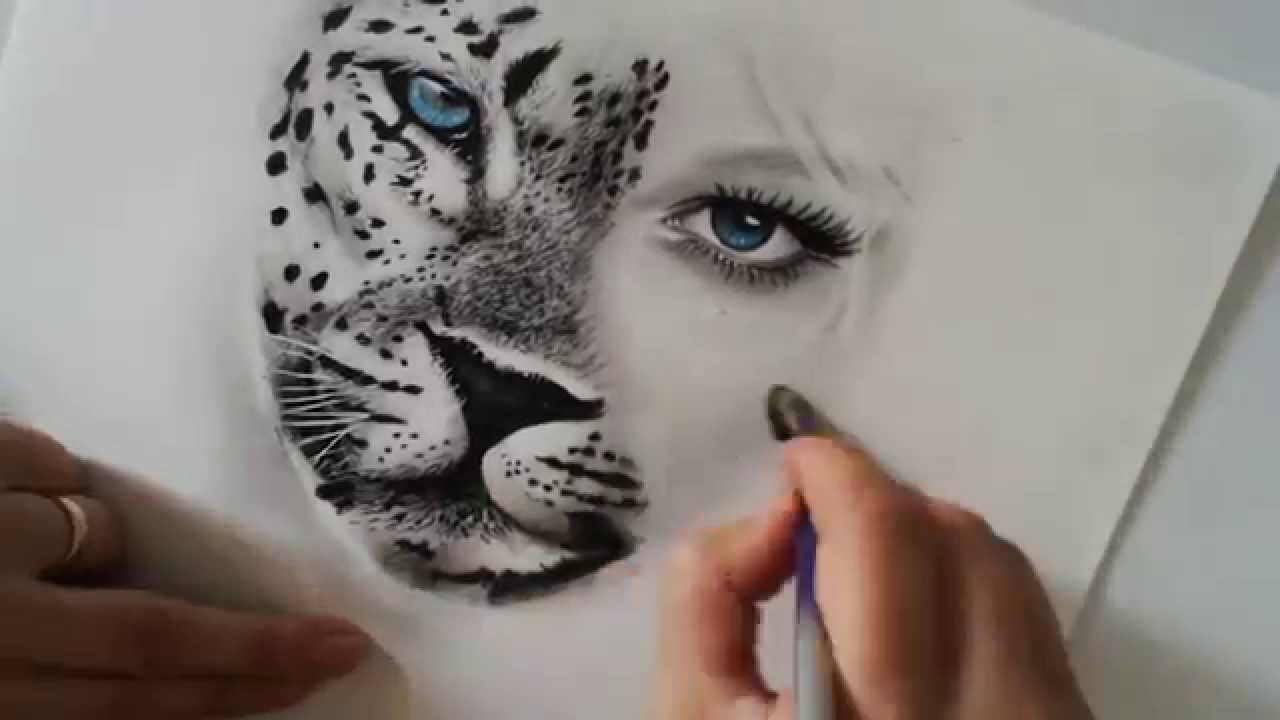 1280x720 Snow Leopard Woman Face - Snow Leopard Face Painting