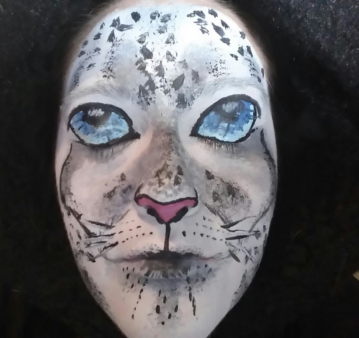 Snow Leopard Face Paint Tutorial - Snow Leopard Face Painting. 