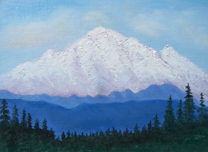 414x303 Snow Mountain Oil Painting - Snow Mountain Painting