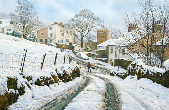 576x376 Snow Scenes, Winter Landscape Paintings By Keith Melling - Snow Scene Painting