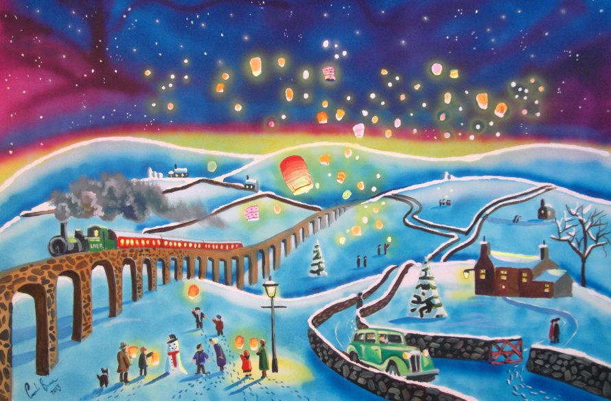 890x584 My Winter Landscape Snow Scenes And Townscape Oil Paintings - Snow Scenes Painting