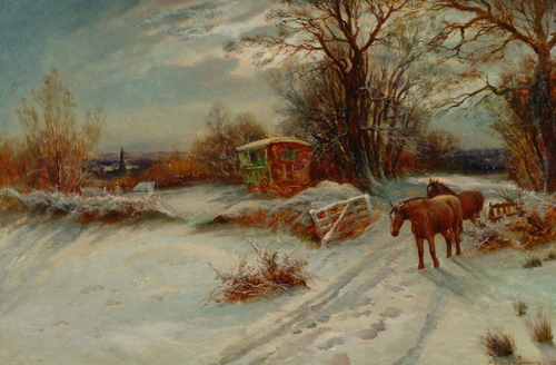 500x328 Snow Scene Paintings 003 - Snow Scenes Painting