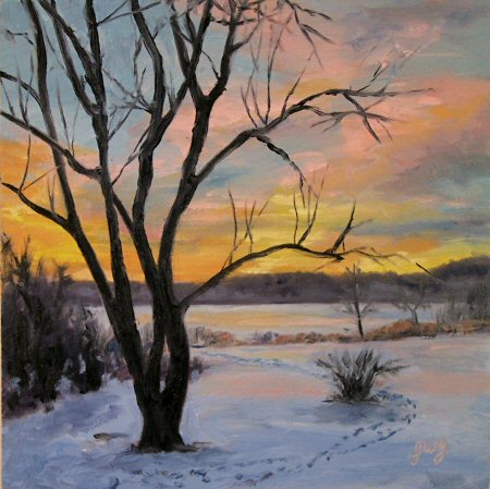 450x449 Hudson Valley Painter Winter And Snow Scenes - Snow Scenes Painting