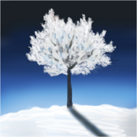 452x452 Snow Tree - Snow Tree Painting
