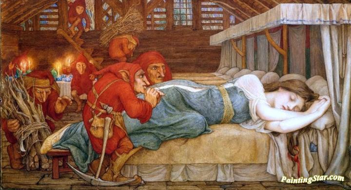 720x391 Snow White And The Seven Dwarfs Artwork By John Dickson Batten Oil - Snow White And The Seven Dwarfs Painting