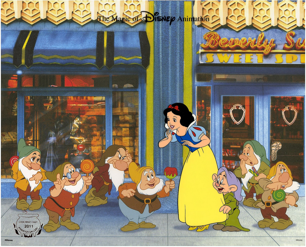 1024x827 Snow White And The Seven Dwarfs - Snow White And The Seven Dwarfs Painting