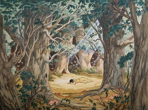 480x355 Untitled From Snow White And The Seven Dwarfs Preliminary - Snow White And The Seven Dwarfs Painting