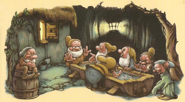 600x332 Walt Disney's Snow White And The Seven Dwarfs Features Seldom - Snow White And The Seven Dwarfs Painting