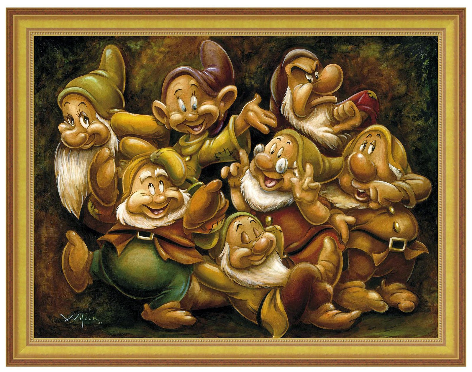 1600x1263 Filmic Light - Snow White And The Seven Dwarfs Painting