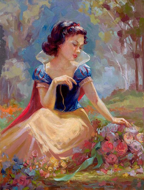 500x657 Snow White And The Seven Dwarfs - Snow White Painting