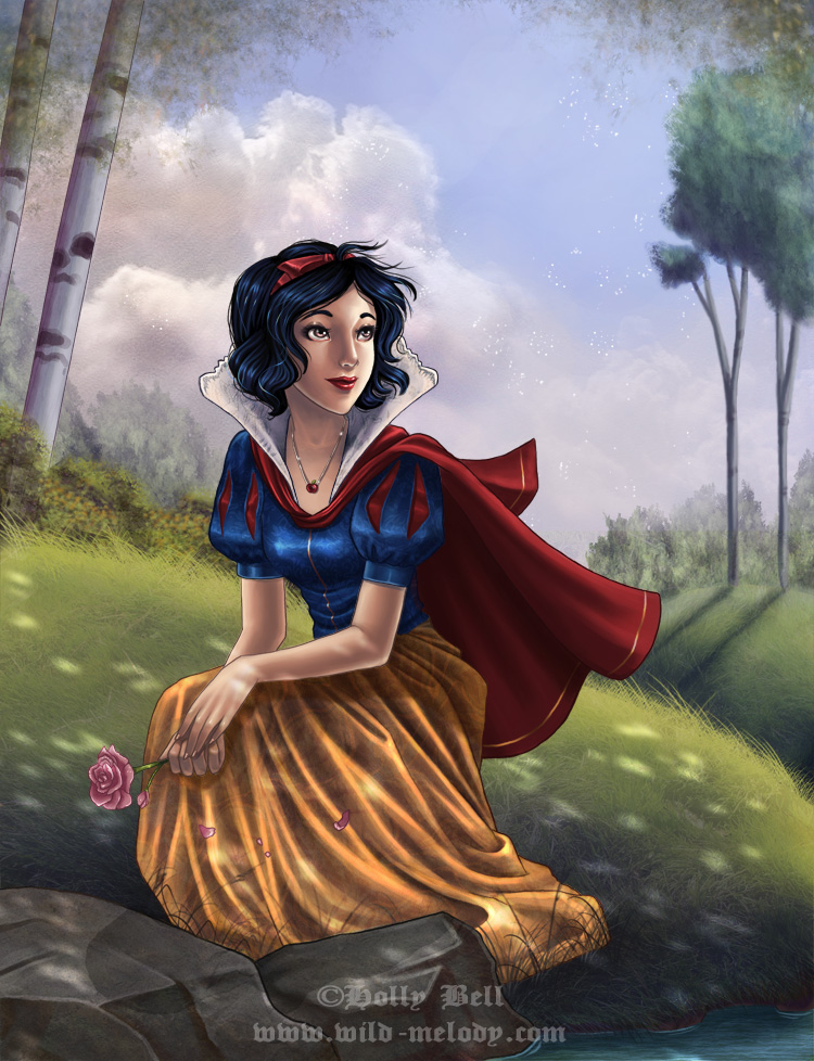 750x978 Snow White By Hollybell - Snow White Painting