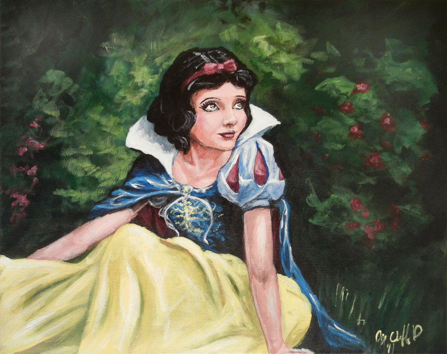 900x713 A Snow White My Painting By Cliford417 - Snow White Painting