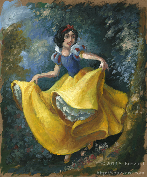 500x603 Disney's Snow White By Sbuzzard - Snow White Painting