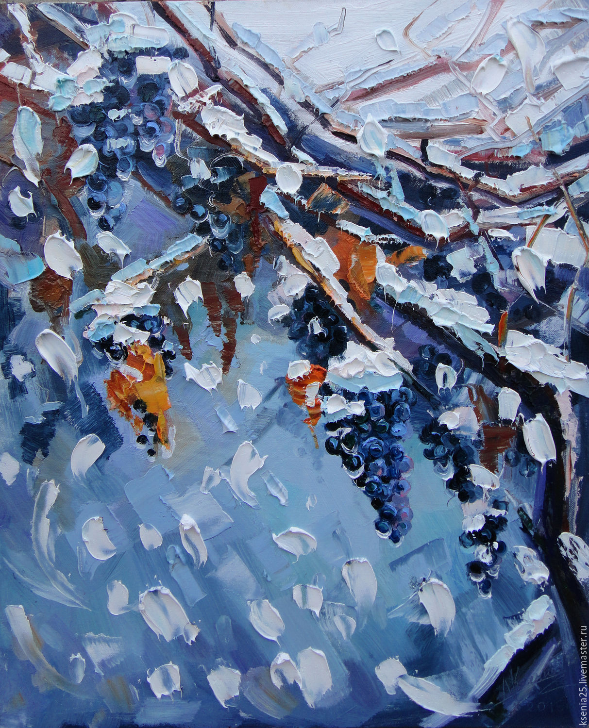 1213x1500 Oil Painting Snowfall Shop Online On Livemaster With Shipping - Snowfall Painting