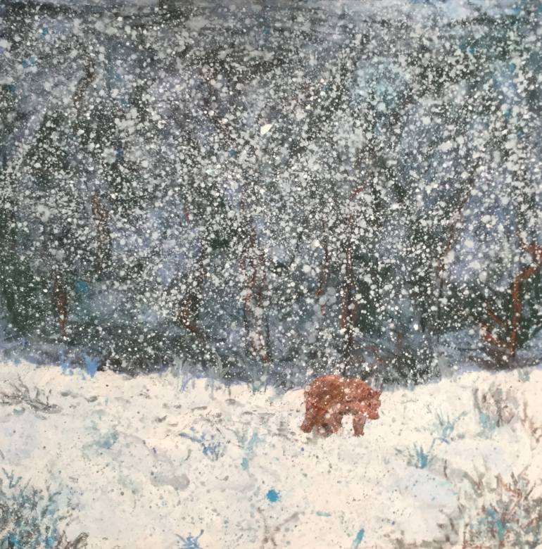 770x780 Saatchi Art Snowfall Painting By Riccardo Ceccanti - Snowfall Painting