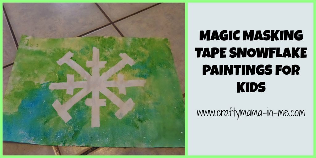 1024x512 Magic Masking Tape Snowflake Paintings For Kids - Snowflake Painting