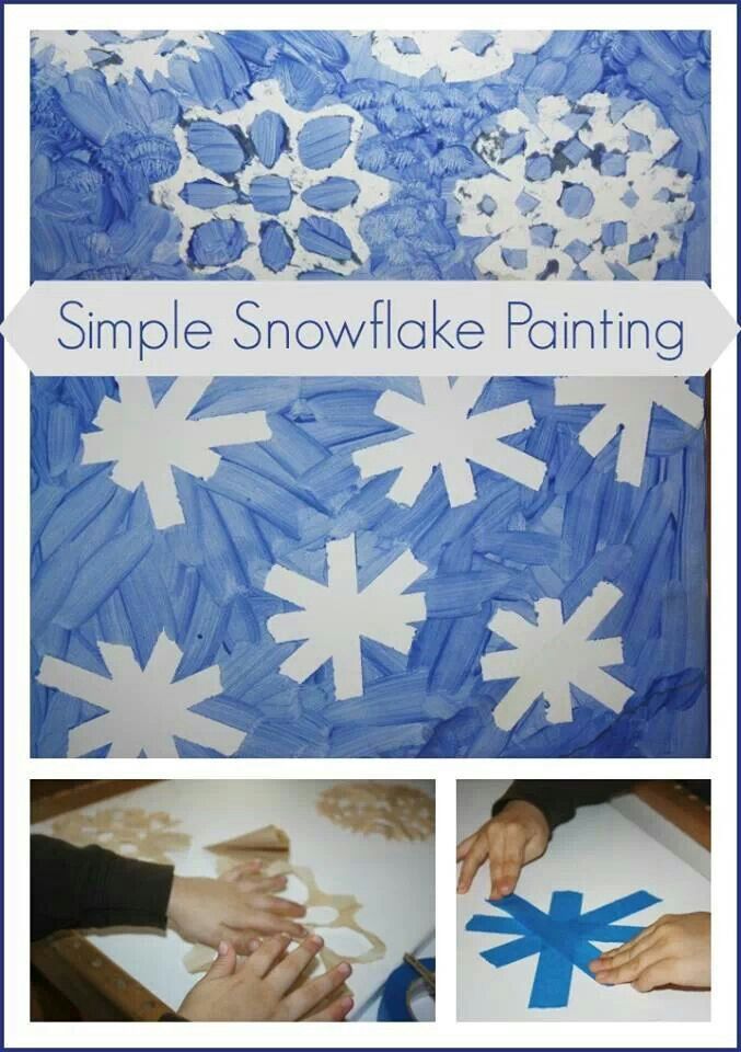 677x960 Simple Snowflake Painting Preschool Fun Simple - Snowflake Painting