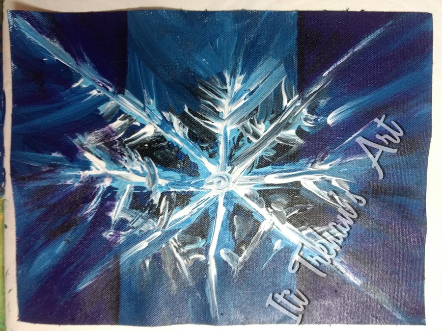 900x675 Snowflake Painting By Artist Iti Trehan - Snowflake Painting
