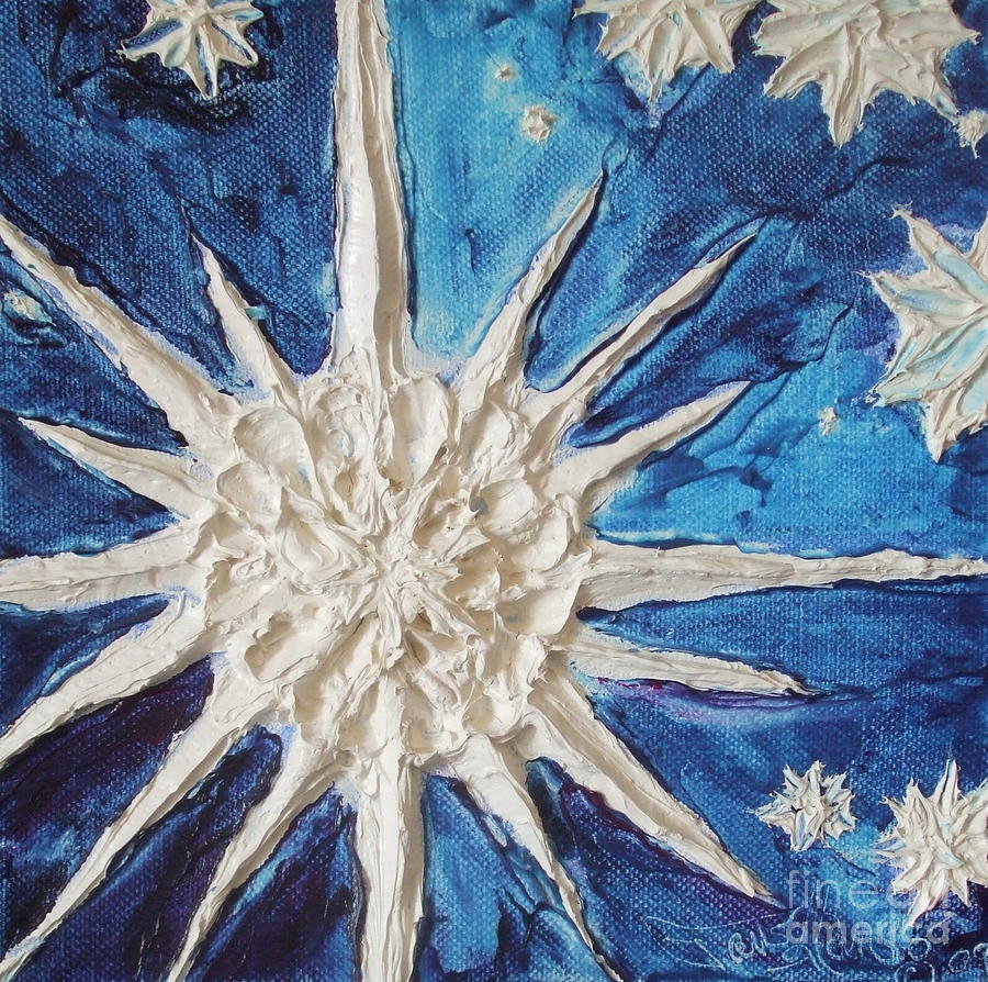 900x894 Snowflake Painting By Paris Wyatt Llanso - Snowflake Painting