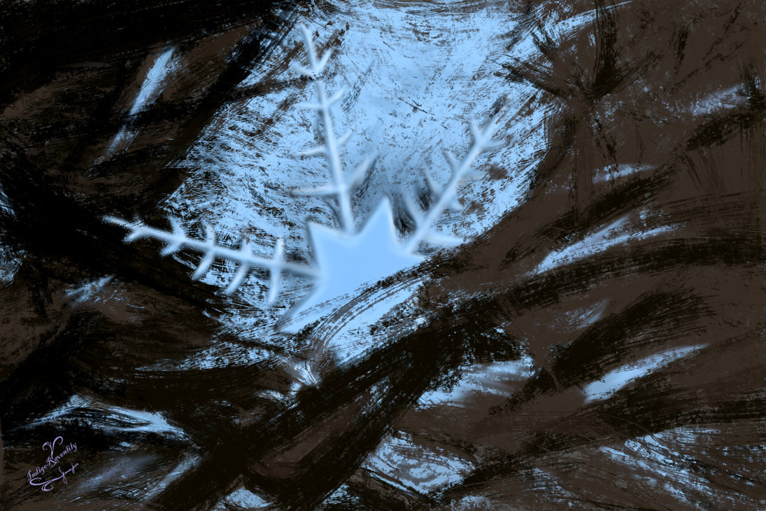 1095x730 Snowflake By Indigoravenlily - Snowflake Painting