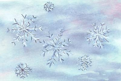 400x268 Snowflakes Painting By Donna Ryant - Snowflake Painting