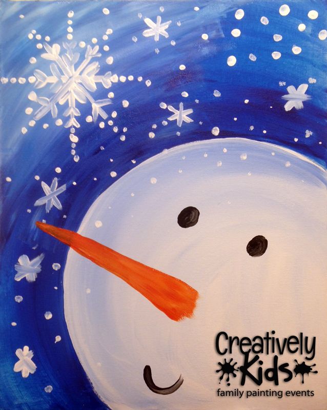 638x800 Snowman And Snowflake Creatively Uncorked Creatively Kids - Snowflake Painting
